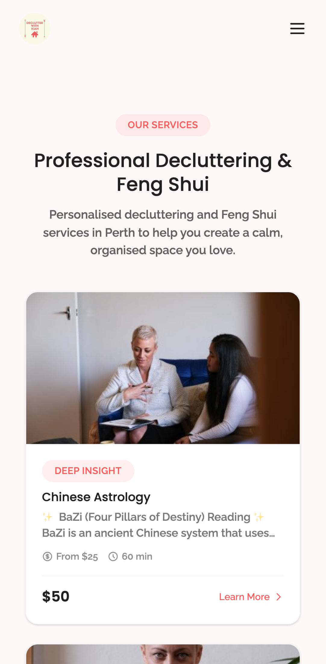 public pages — core routes › /services lists service landing pages mobile