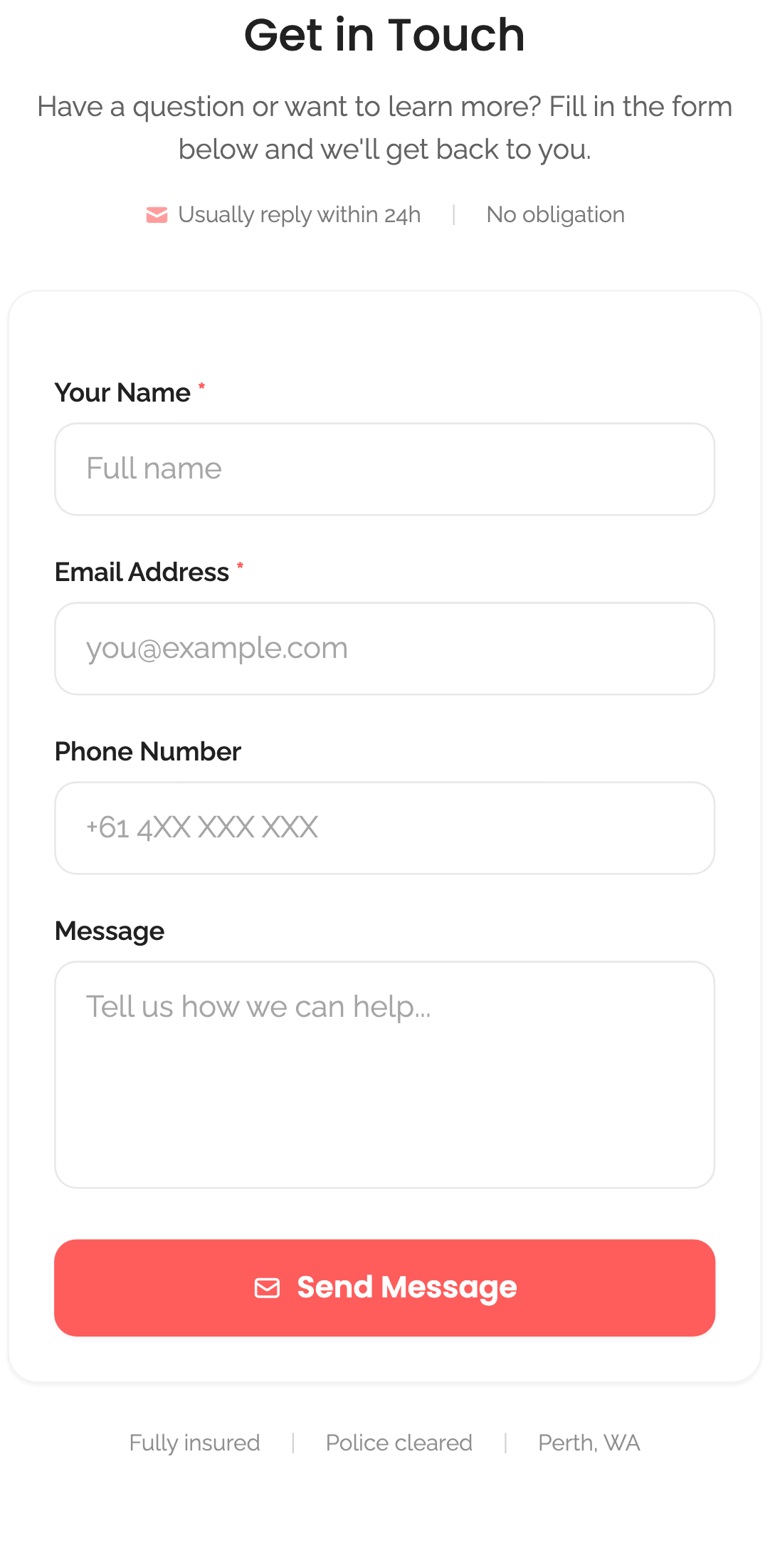 public pages — embed variants › /contact-us/embed renders the form mobile