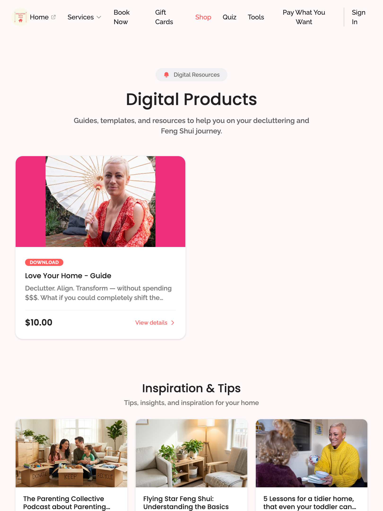 shop — product listing › product cards link to detail pages tablet