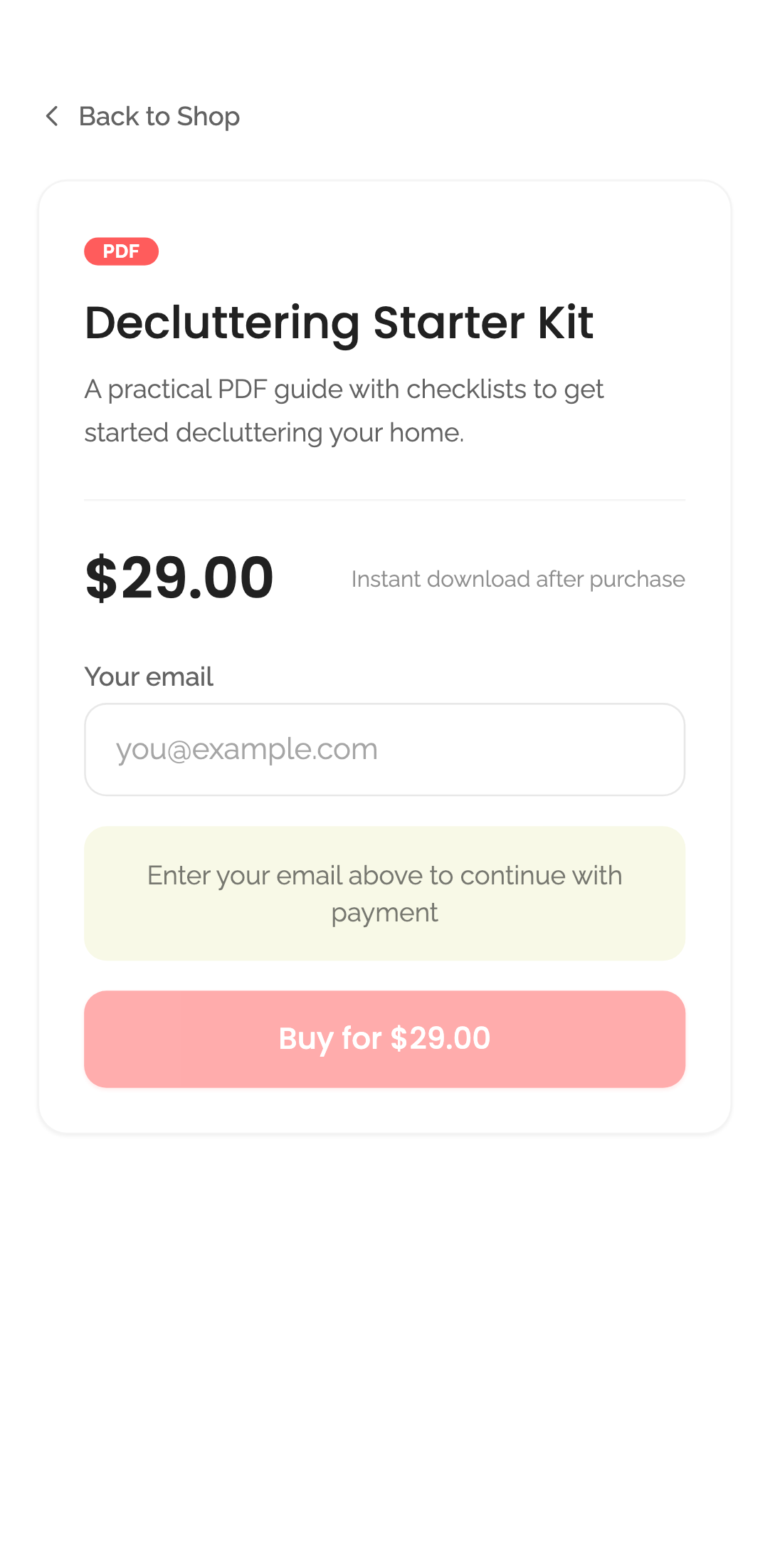 shop — embed variant › embedded product detail uses embed layout mobile