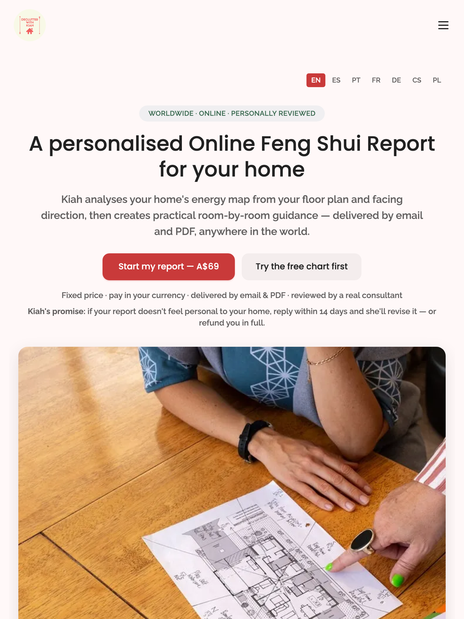 every page — English › Feng Shui wizard — /online-feng-shui-consultation/start tablet