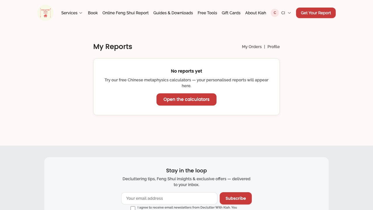 every page — English › Customer reports — /account/reports desktop