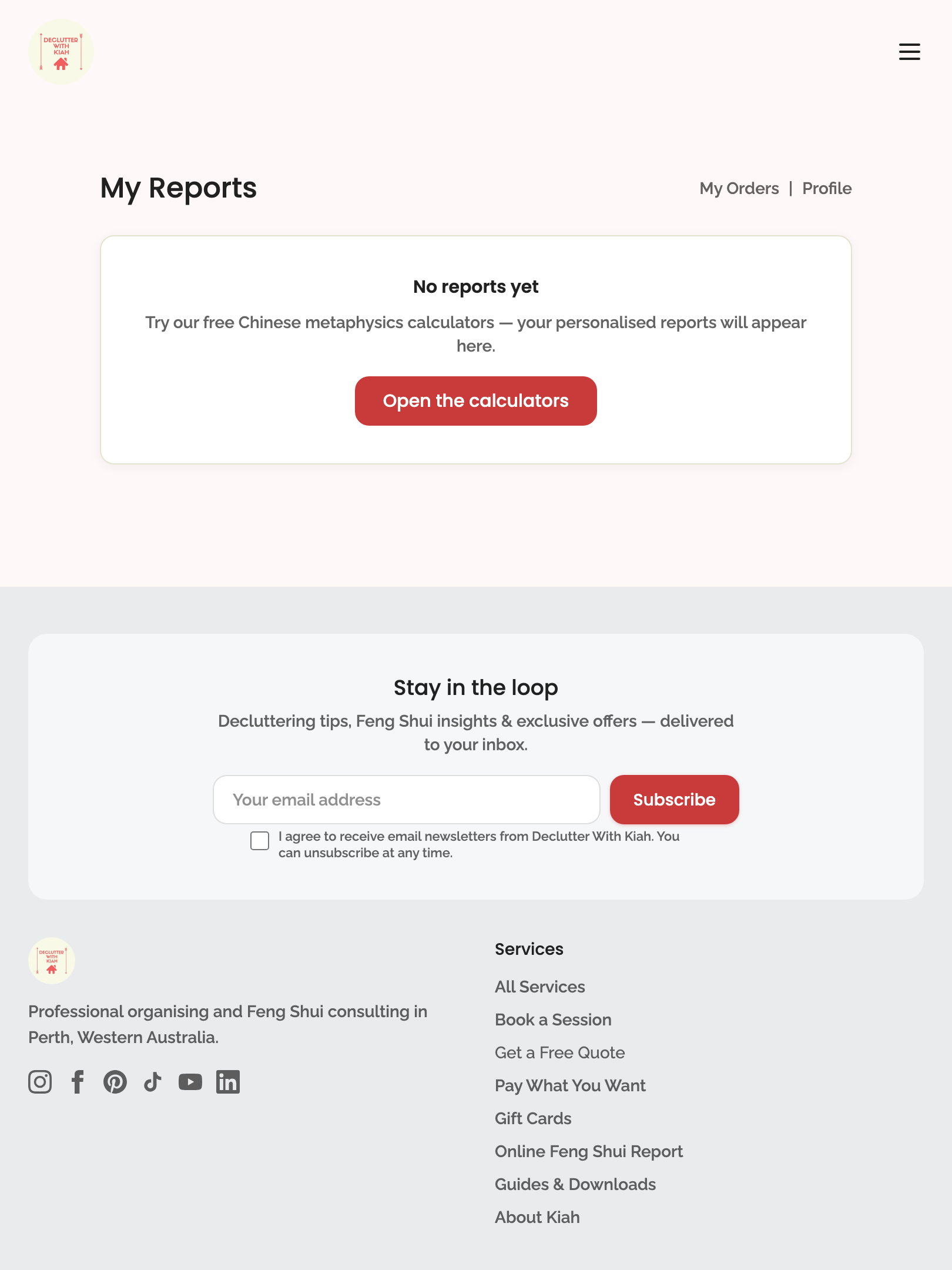 every page — English › Customer reports — /account/reports tablet