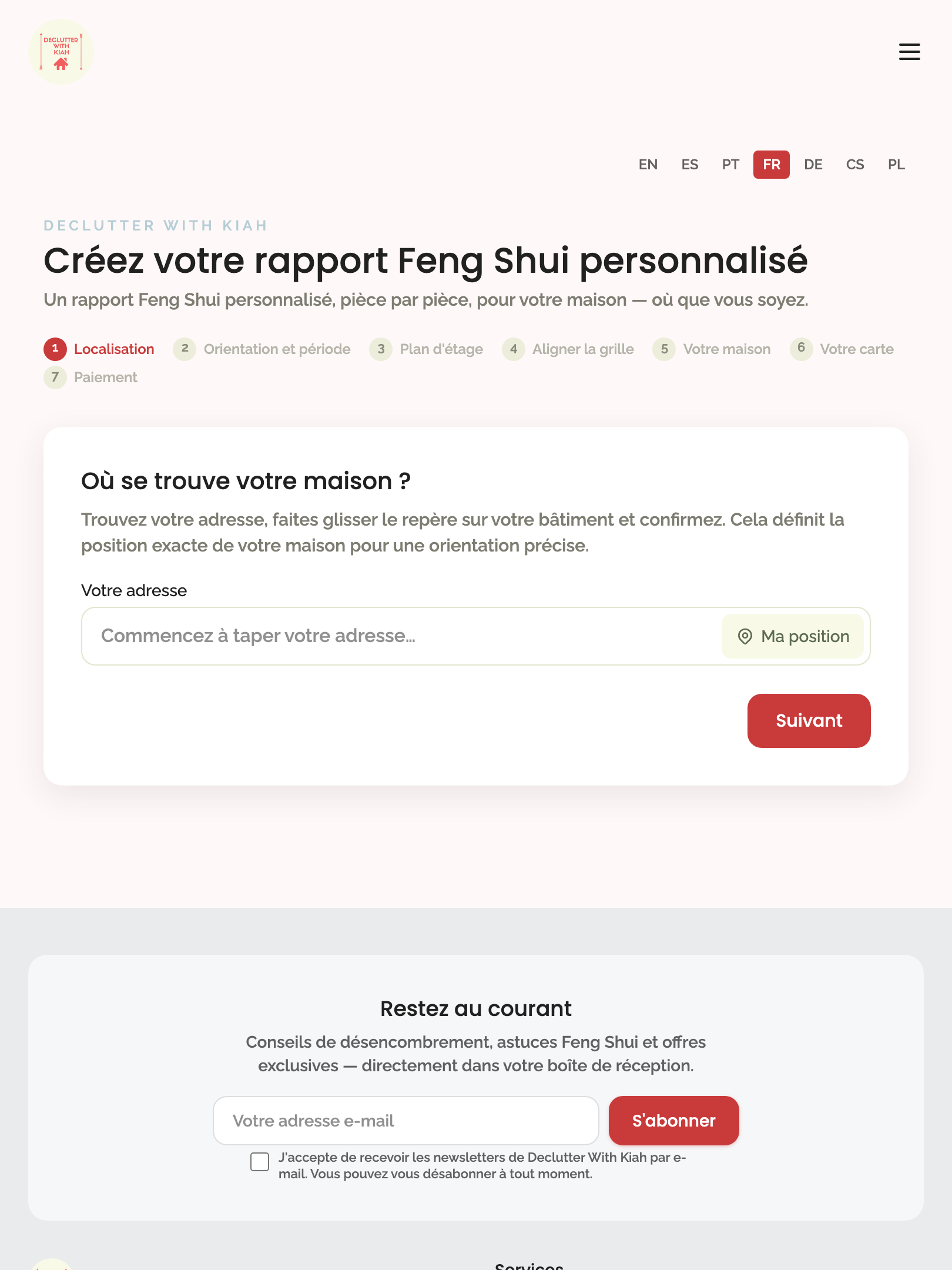 every page — translations › Home report entry (fr) — /fr/home-report tablet