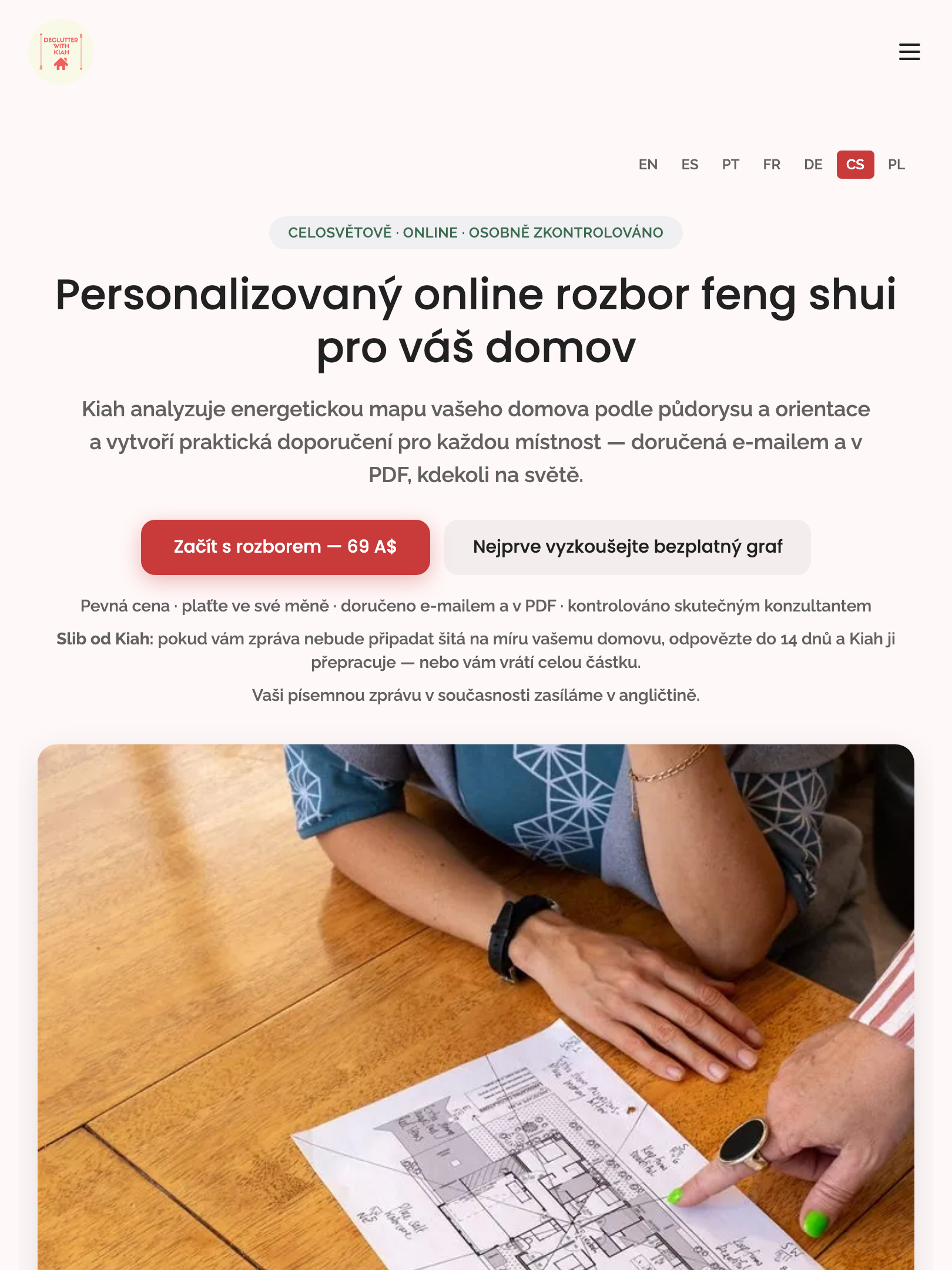 feng shui landing — artwork & i18n › language switcher round-trips en → cs → en tablet