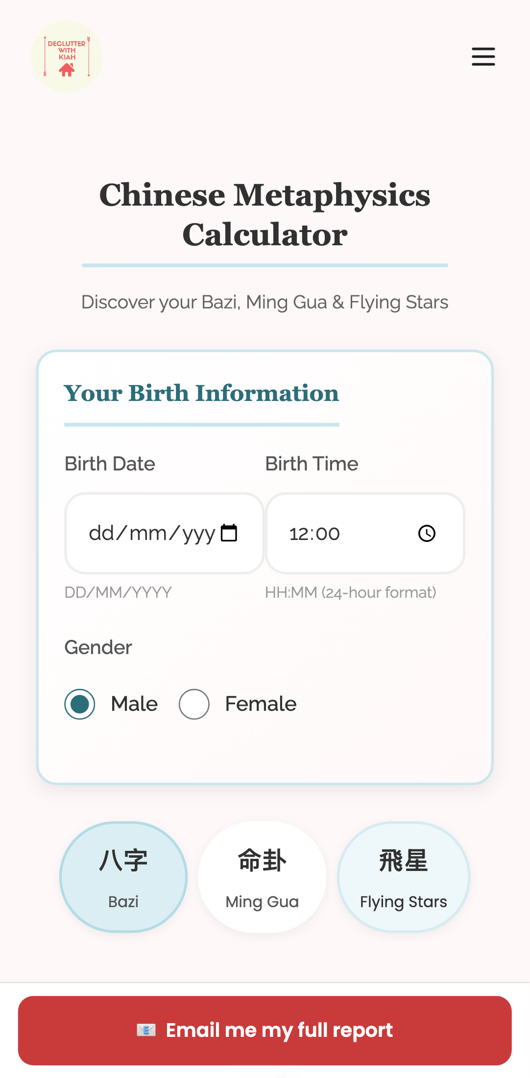 tools — calculator journey › a fresh visit shows Flying Stars without birth details mobile