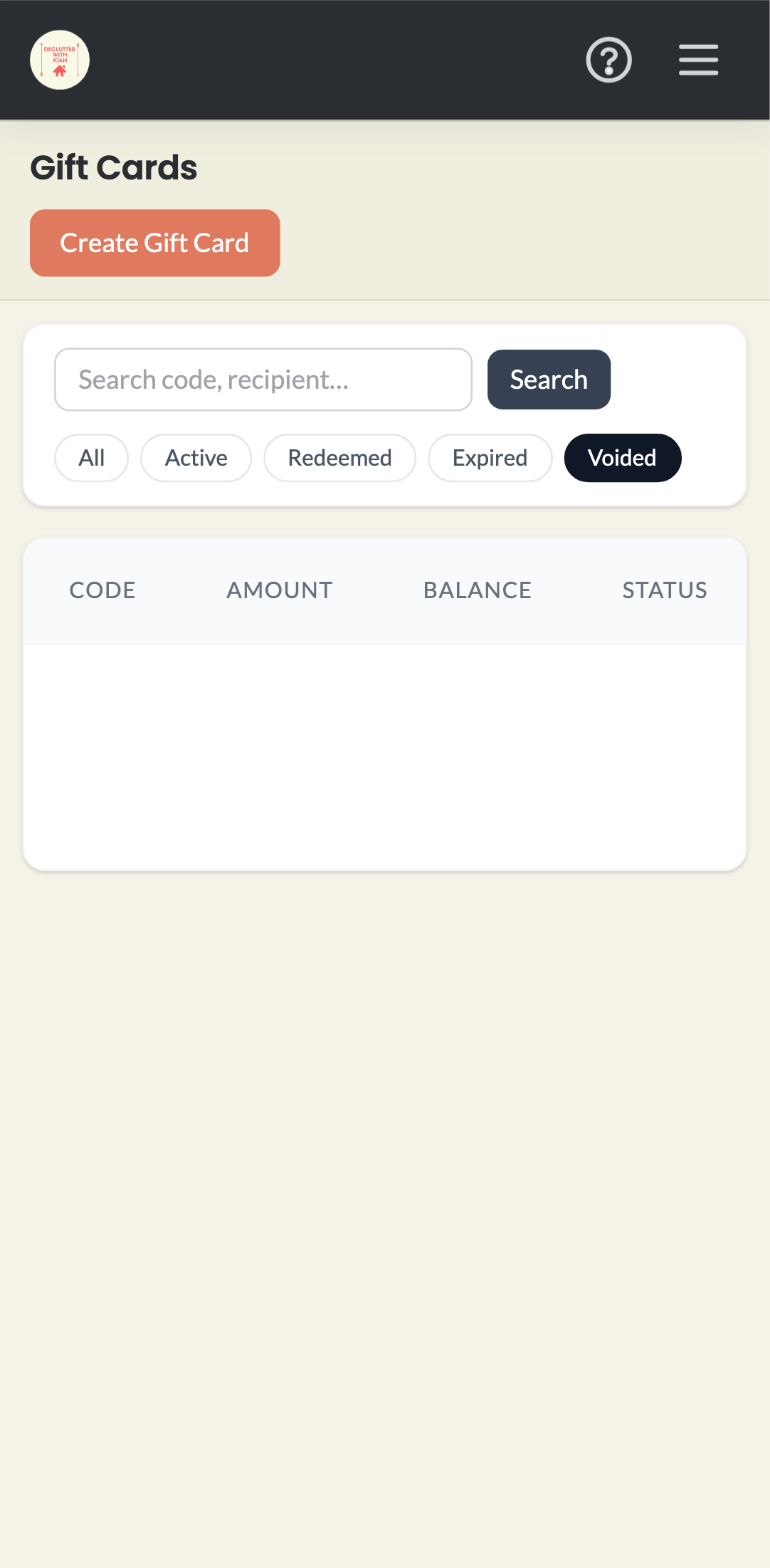 gift cards — admin management › admin index filters by status via server-side pills mobile