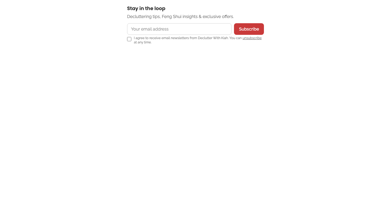 newsletter — embed subscribe form › embed page shows email input, checkbox, and subscribe button desktop