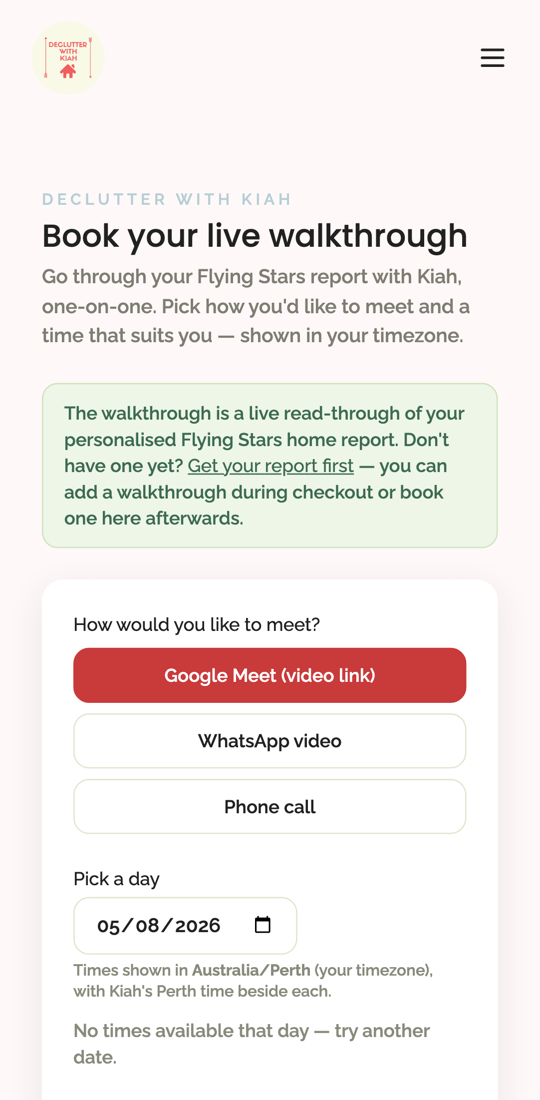 Live walkthrough intake (/video-consult) › renders readable content, not a blank shell mobile