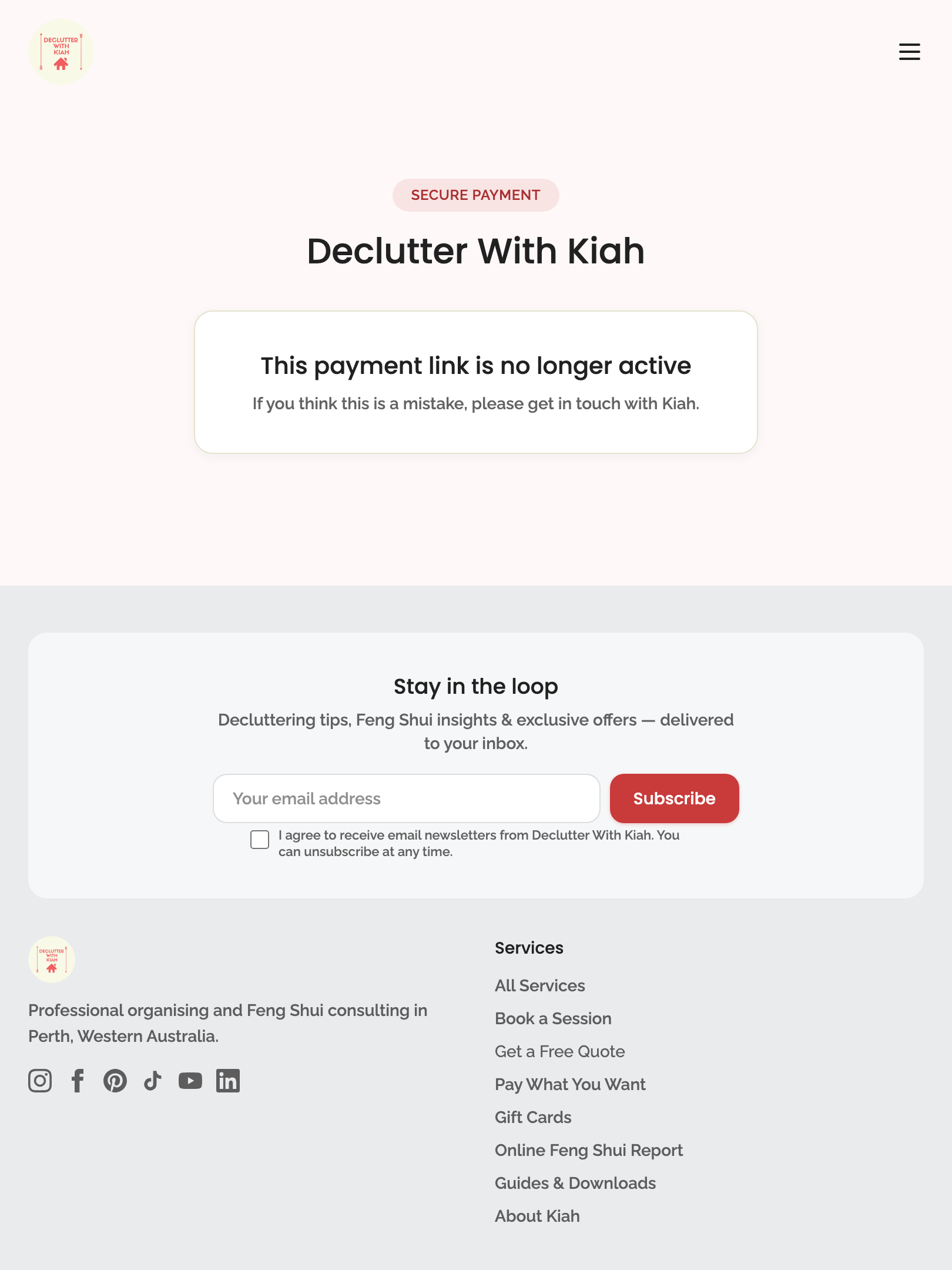 pay-by-link — public pay page › cancelled order shows inactive state tablet