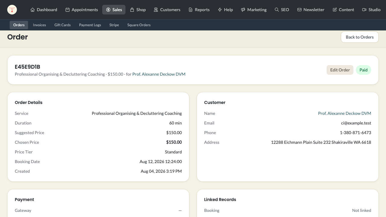 pay-by-link — admin order page › paid order hides payment link tools desktop