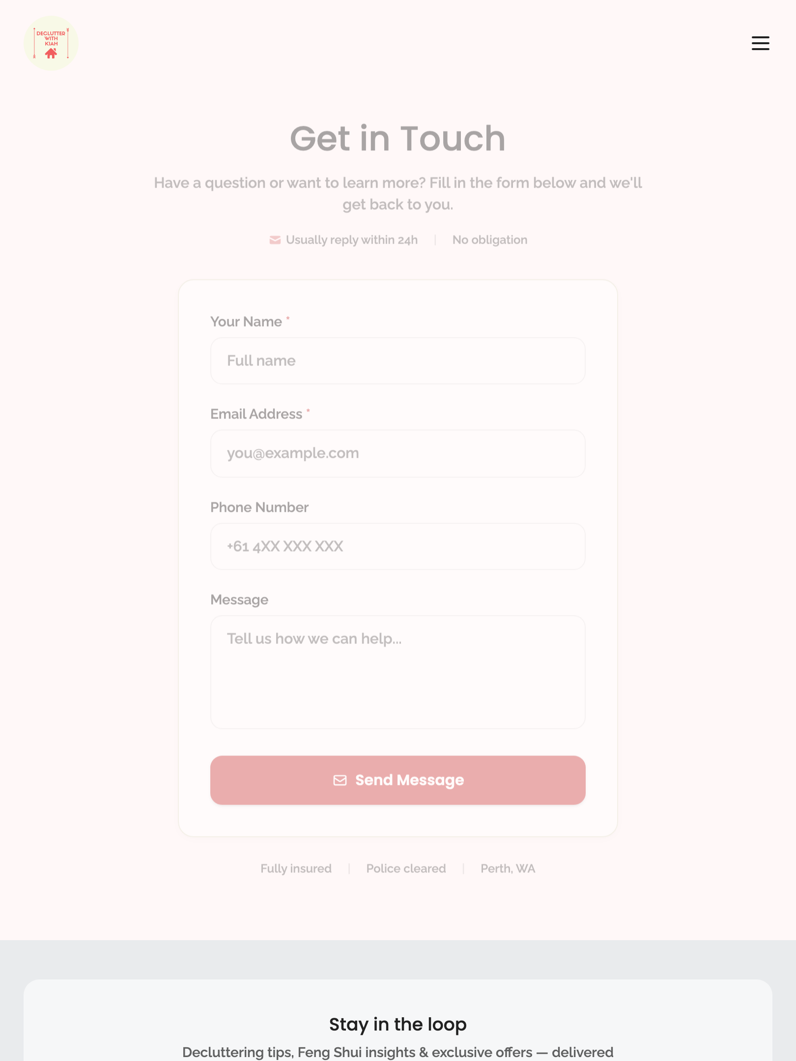 public pages — core routes › /contact-us renders the contact form tablet