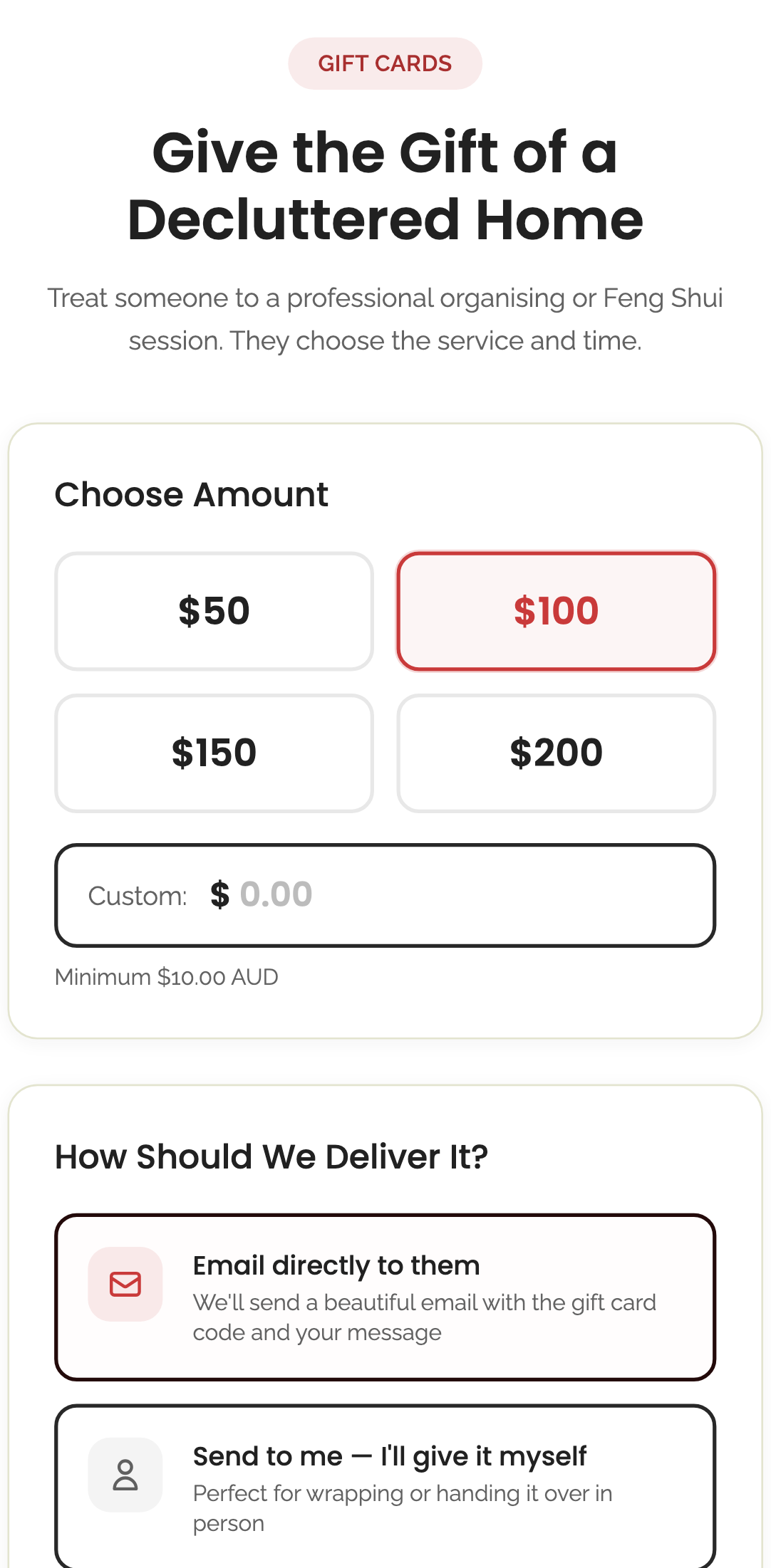 public pages — embed variants › /gift-cards/embed renders the stepper mobile