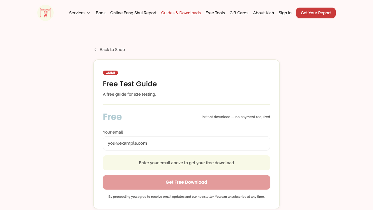 shop — free digital product › email input is required before claiming desktop