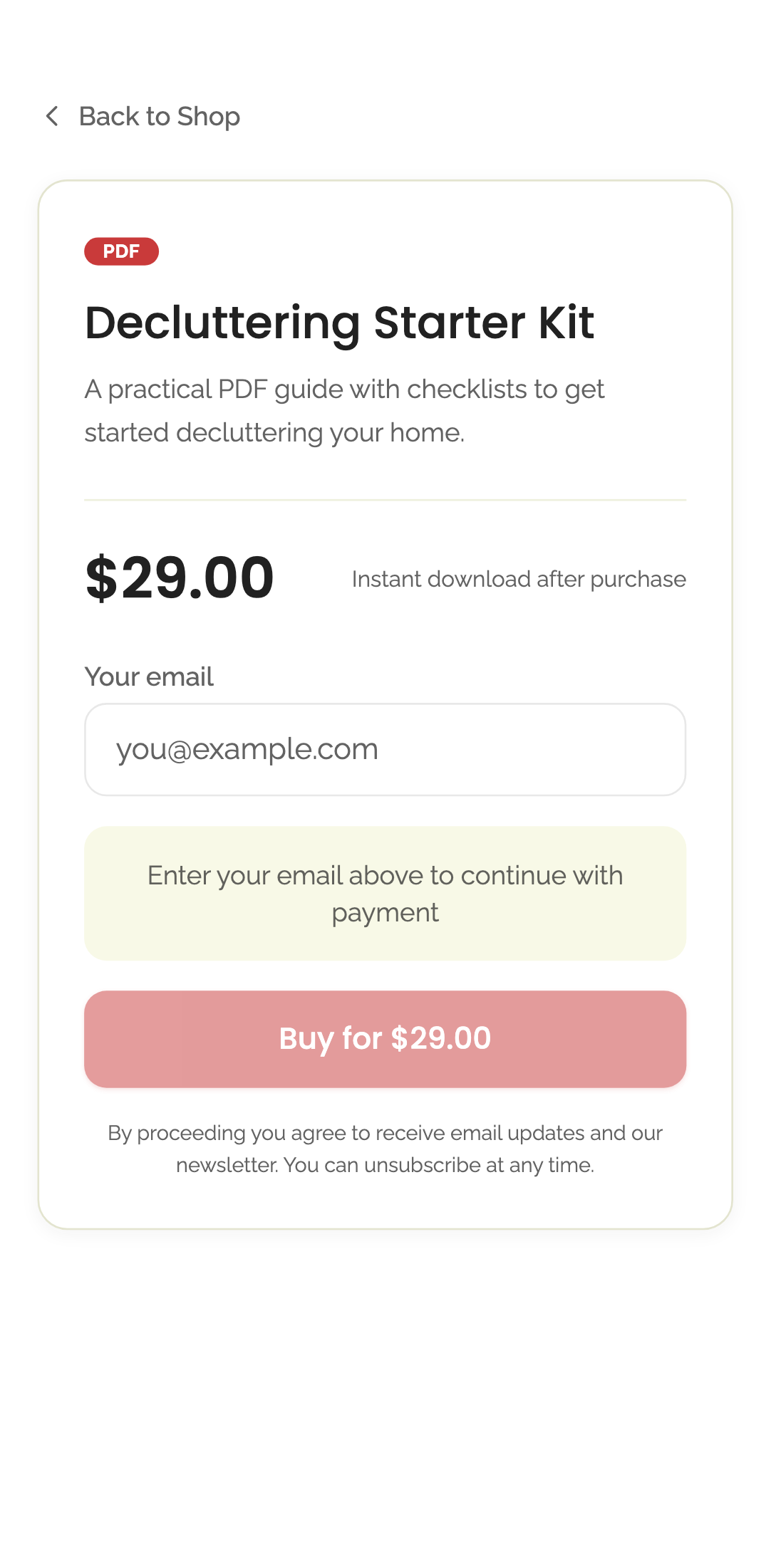 shop — embed variant › embedded product detail uses embed layout mobile