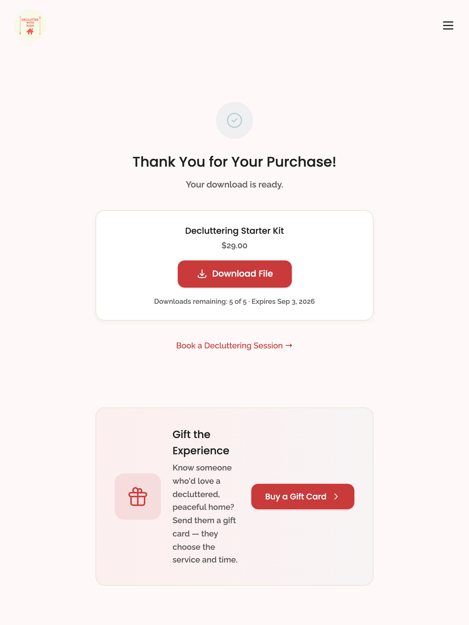 shop — download page › download page shows product name and download button tablet